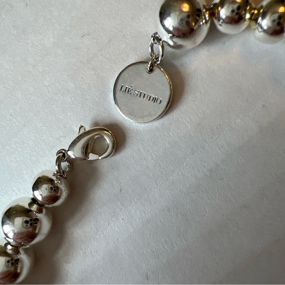 LIE STUDIO The Elly Necklace 925 Sterling Silver Plated - Picture 4 of 11